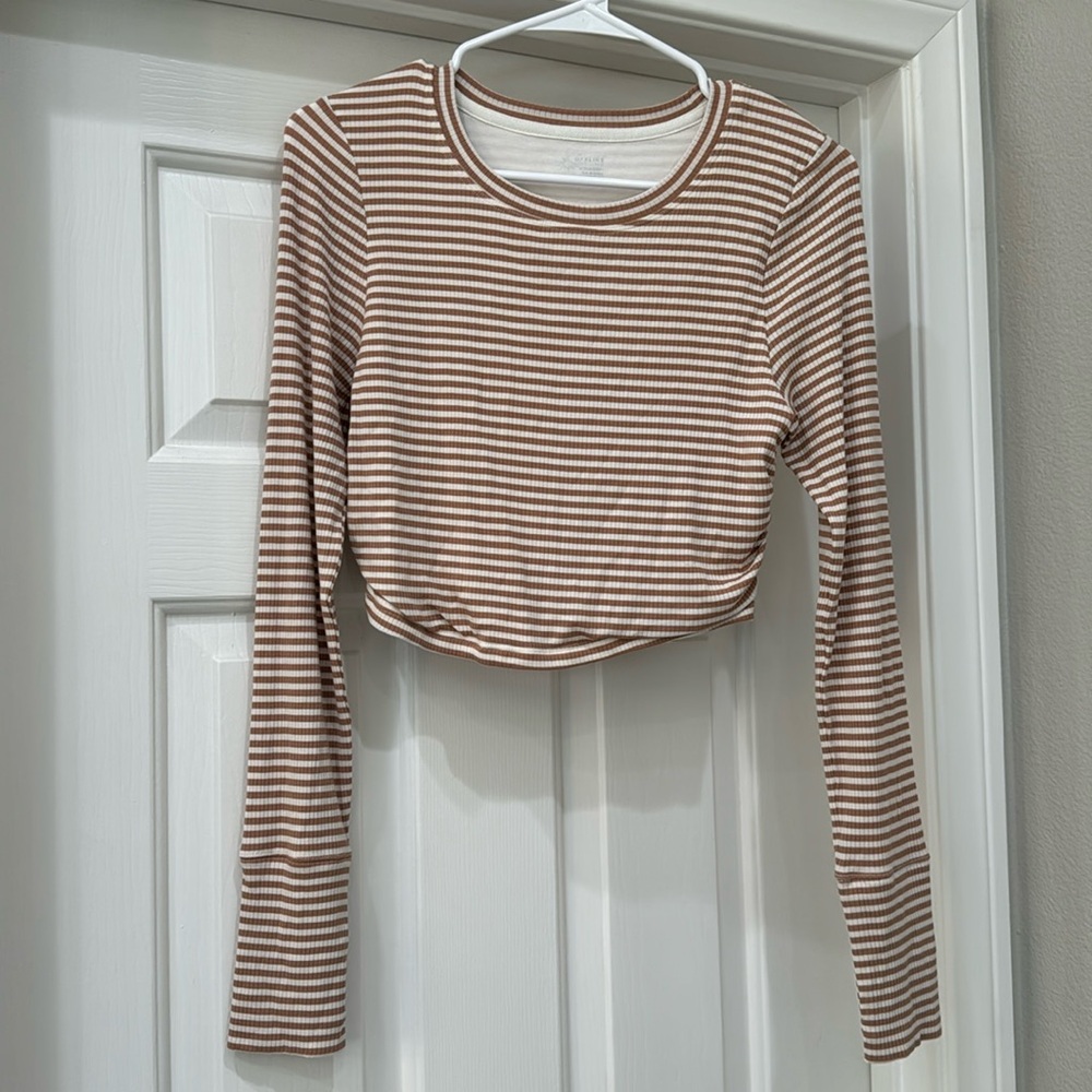 Aerie cropped striped t-shirt